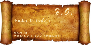 Huska Olivér névjegykártya