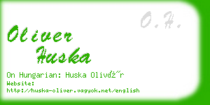 oliver huska business card